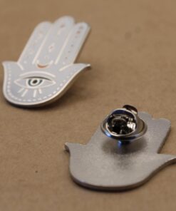 1 pc. Hamsa Hand with Evil Eye Enamel Pin, 35mm x 28mm | TMP-031*