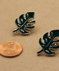 2 pc. Monstera Leaf Enamel Pins, 25mm x 17mm | MIS-443*