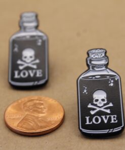 1 pc. Love is Poison Enamel Pin, 30mm x 14mm | TMP-032*