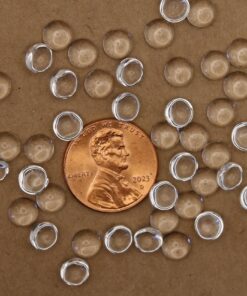 30 pc. Round Glass Domed Cabochons - 5.5mm - 6mm in diameter | MIS-451*