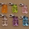 10 pc. Resin Gummy Bear Charms with Lobster Clasp, Mixed Colors, 34mm | MIS-455*