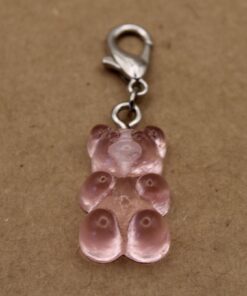10 pc. Resin Gummy Bear Charms with Lobster Clasp, Mixed Colors, 34mm | MIS-455*