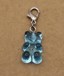 10 pc. Resin Gummy Bear Charms with Lobster Clasp, Mixed Colors, 34mm | MIS-455*