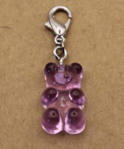 10 pc. Resin Gummy Bear Charms with Lobster Clasp, Mixed Colors, 34mm | MIS-455*
