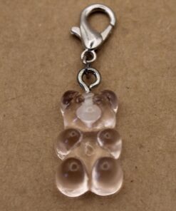 10 pc. Resin Gummy Bear Charms with Lobster Clasp, Mixed Colors, 34mm | MIS-455*