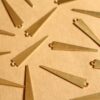 10 pc. Raw Brass Spike Charms with One Hole: 32.5mm by 6.5mm - made in USA | RB-1122