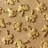 24 pc. Tiny Raw Brass Carousel Horse Charms: 10.5mm by 14mm - made in USA | RB-550*