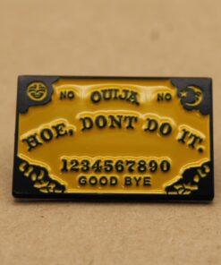 1 pc. Ouija Board Pin, Yellow & Black Enameled, 30mm x 19.5mm | TMP-038