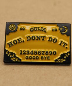 1 pc. Ouija Board Pin, Yellow & Black Enameled, 30mm x 19.5mm | TMP-038