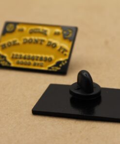 1 pc. Ouija Board Pin, Yellow & Black Enameled, 30mm x 19.5mm | TMP-038