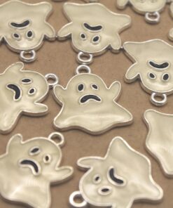 6 pc. Glow-in-the-Dark Ghost Charms, 20.5mm x 18.5mm | TMP-039