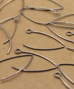 20 pc. Stainless Steel Bent Vee Earwires 26mm long | FI-180**