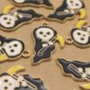 8 pc. Enameled Grim Reaper with Skull Face Charms, 28.5mm x 16mm | MIS-519