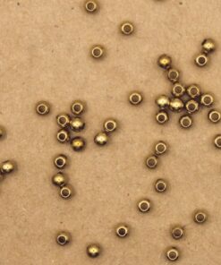 50 pc. Raw Brass Spacer Beads, 3mm in diameter | FI-187**