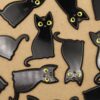 4 pc. Acrylic Black Cat Charms, Double-Sided, 38mm x 26.5mm | MIS-088*