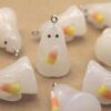 4 pc. Glow-in-the-dark Ghost Charms, 3D Resin Ghosts, 30.5 x 19mm x 18mm | TMP-044