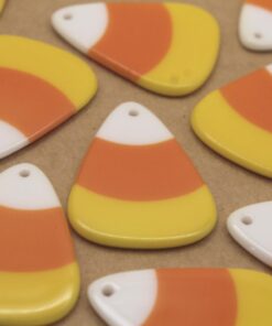 4 pc. Acrylic Candy Corn Pendants, 35.5mm x 27mm | MIS-375*