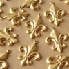 6 pc. Large Fleur de Lis Charms: 26.5mm by 21mm - made in USA | RB-1410