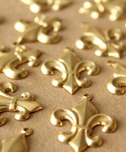6 pc. Large Fleur de Lis Charms: 26.5mm by 21mm - made in USA | RB-1410