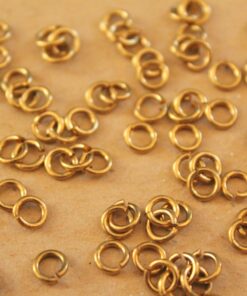 100 pc. 5mm Raw Brass Open Jumprings, 18 gauge | FI-071