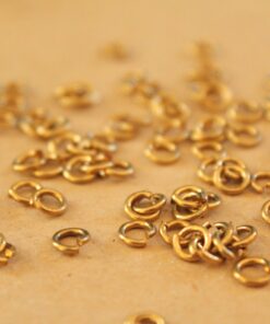 100 pc. 5mm Raw Brass Open Jumprings, 18 gauge | FI-071