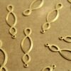 10 pc. Raw Brass Long Loopy Dangle Charms: 40mm by 10mm - made in USA | RB-1199