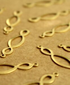 10 pc. Raw Brass Long Loopy Dangle Charms: 40mm by 10mm - made in USA | RB-1199