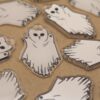 4 pc. Acrylic Ghost Kitty Charms, 41.5mm x 25mm | MIS-534