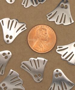 4 pc. Silver Ghost Charms, Stainless Steel Ghosts, 18.5mm x 17mm | TMP-047