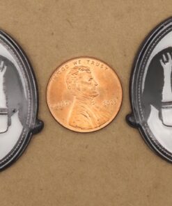2 pc. Acrylic Goth Woman Lifting Cat Pendants, Double-Sided, 41mm x 34mm | TMP-048