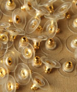 100 pc. Gold Plated Comfort Clutch Earnuts | FI-033