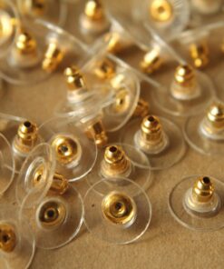 100 pc. Gold Plated Comfort Clutch Earnuts | FI-033