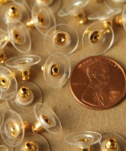 100 pc. Gold Plated Comfort Clutch Earnuts | FI-033