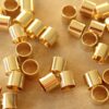 12 pc. Short 24K Plated Gold Tube Beads, 7mm long by 6mm wide | FI-195*