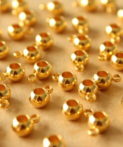 10 pc. Gold Plated Stainless Steel Bead Bails: 6mm by 6mm by 4.5mm | FI-638