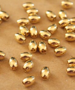 50 pc. Raw Brass Round Barrel Spacer Beads, 6mm by 5mm | FI-446