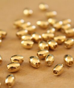 50 pc. Raw Brass Round Barrel Spacer Beads, 6mm by 5mm | FI-446