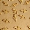 18 pc. Raw Brass Triangle Drops: 12mm by 7mm - made in USA | RB-803
