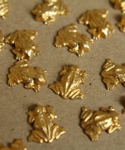 12 pc. Raw Brass Frogs: 13mm by 12mm - made in USA | RB-300