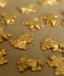 12 pc. Raw Brass Frogs: 13mm by 12mm - made in USA | RB-300
