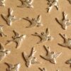 5 pc. Silver Plated Brass One Loop Bird Charm Facing Right - made in USA | SI-247