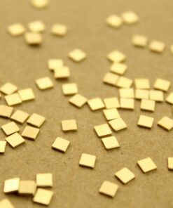 24 pc. Tiniest Raw Brass Squares: 3mm by 3mm - made in USA | RB-1364