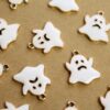 6 pc. Halloween Ghost Charms, 20.5mm x 18mm White Ghost, Spooky Ghost, Halloween Costume, Sheet Phantom Spirit | MIS-154*