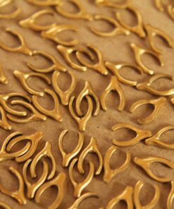 10 pc. Tiny Raw Brass Wishbones: 8mm by 5mm - made in USA | RB-100