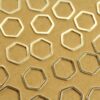 15 pc. Silver Plated Brass Hexagon Links, 12mm | FI-182*