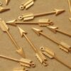 4 pc. Medium Raw Brass Arrows: 33mm by 5mm - made in USA | RB-159