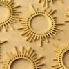 2 pc. Raw Brass Boho Sun Charms, 45mm x 45mm | MIS-419