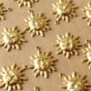 12 pc. Raw Brass Sun Charms: 23mm by 20mm - made in USA | RB-931*