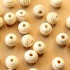 18 pc. Round Wood Painted Beads with Swirl Texture, 10mm in diameter | MIS-441