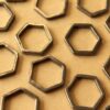 10 pc. Gunmetal Plated Hexagon Links, 19.5mm by 22mm | FI-646